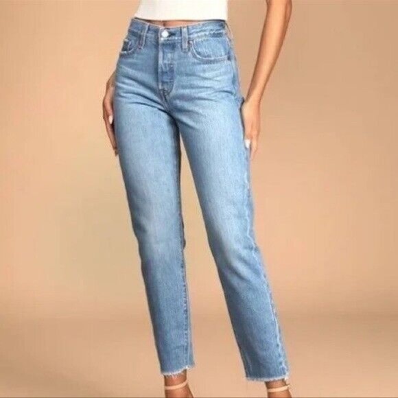 Levi's Denim - Levi’s Premium Wedgie Button Fly Straight Leg Ankle Jeans Size 25